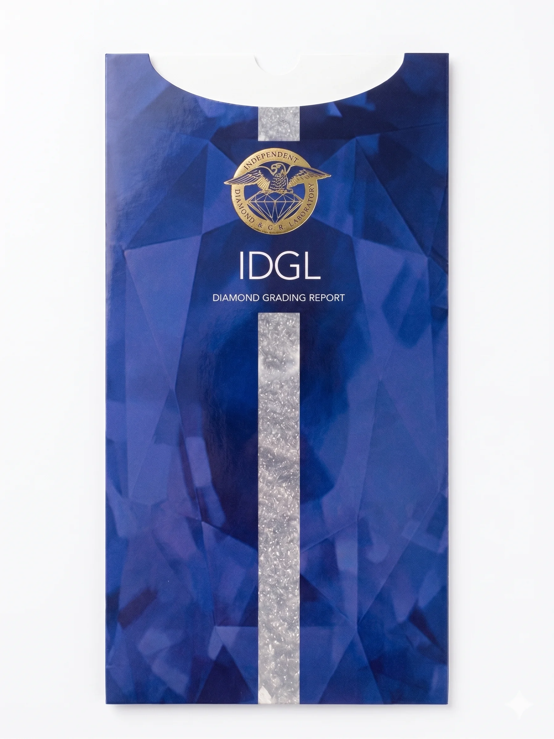 IDGL Diamond Grading Report blue sleeve