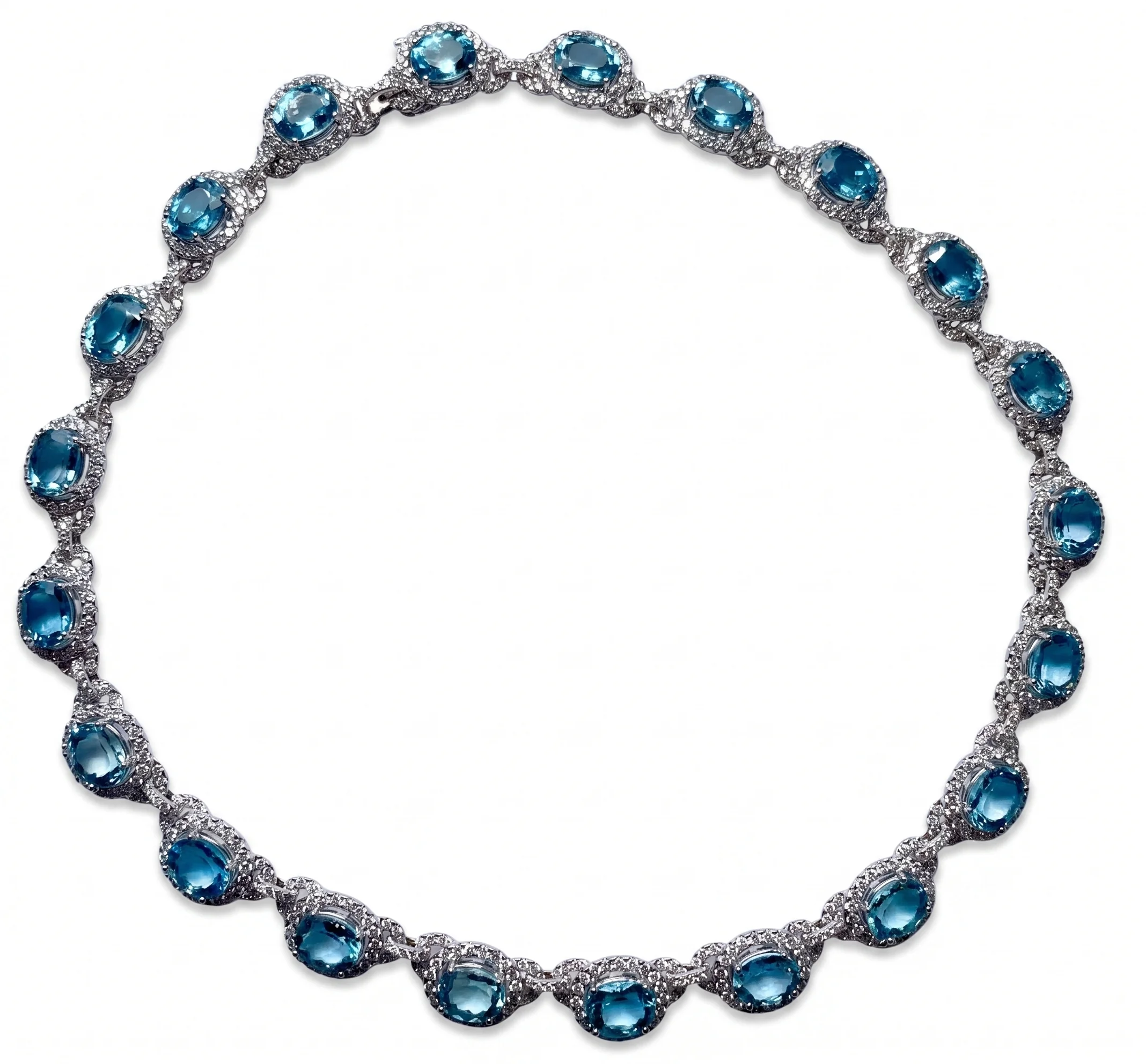 Aquamarine and diamond piece