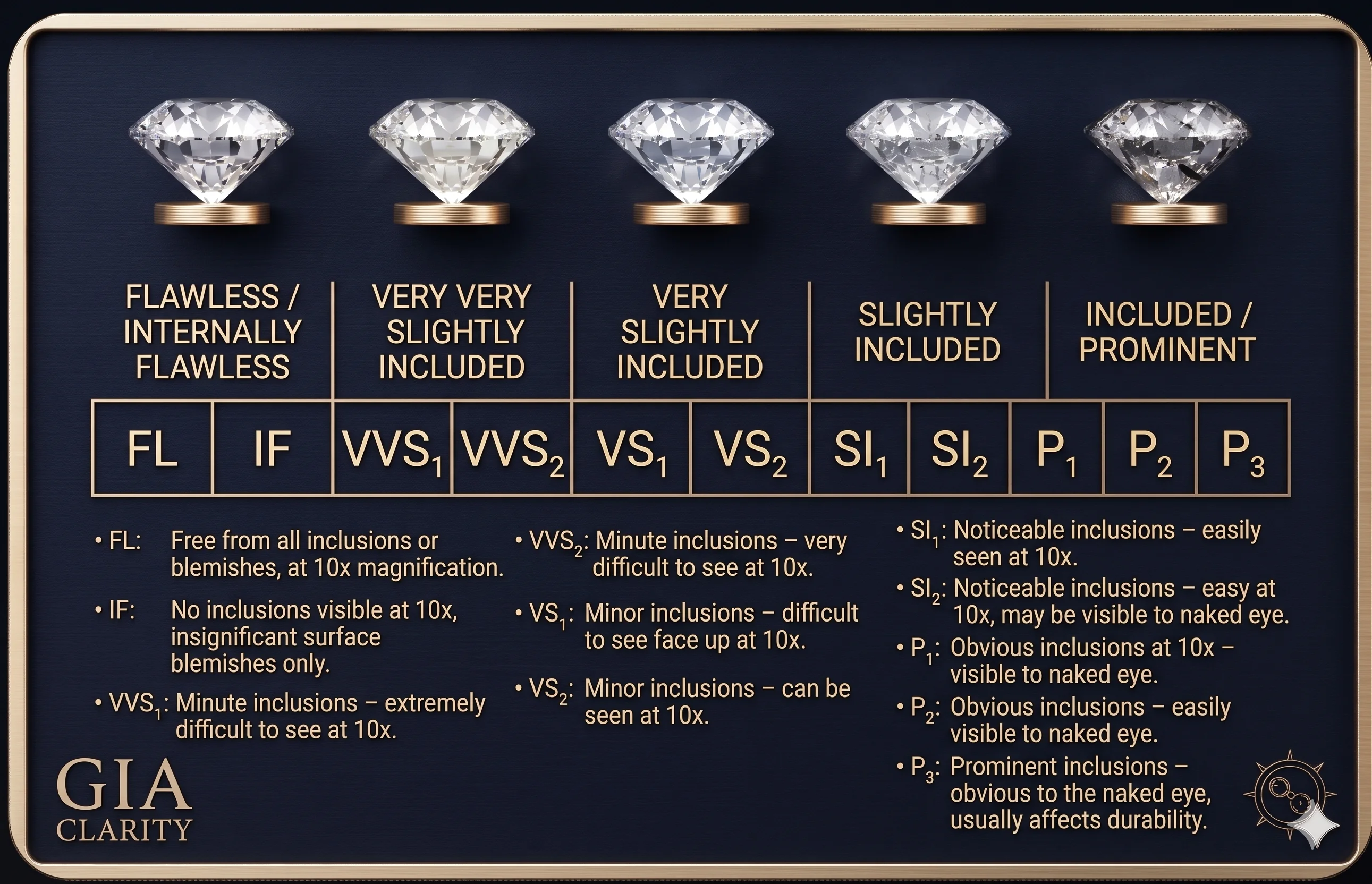 GIA clarity grading scale