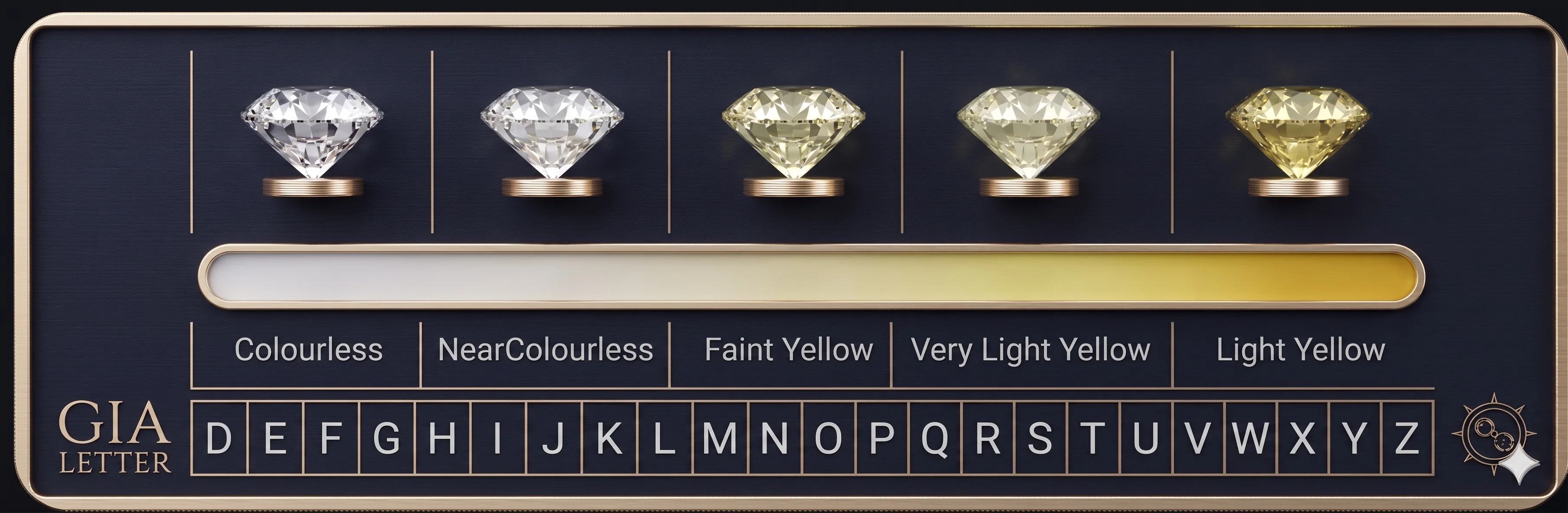 GIA colour grading chart