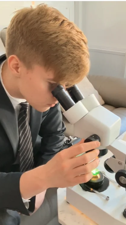 Electronic gem testing in progress